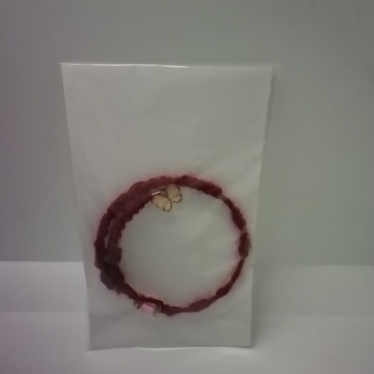 Lorena Espinoza Design Red Bracelet With Gold Accents 10$